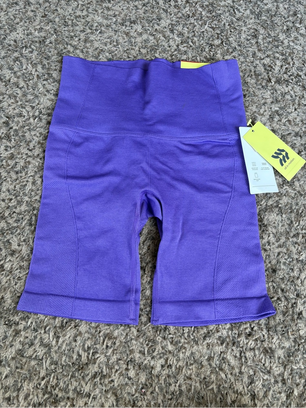 all in motion Purple High-Rise Bike Shorts